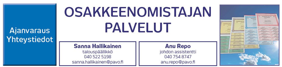 Osakkeen omistajille